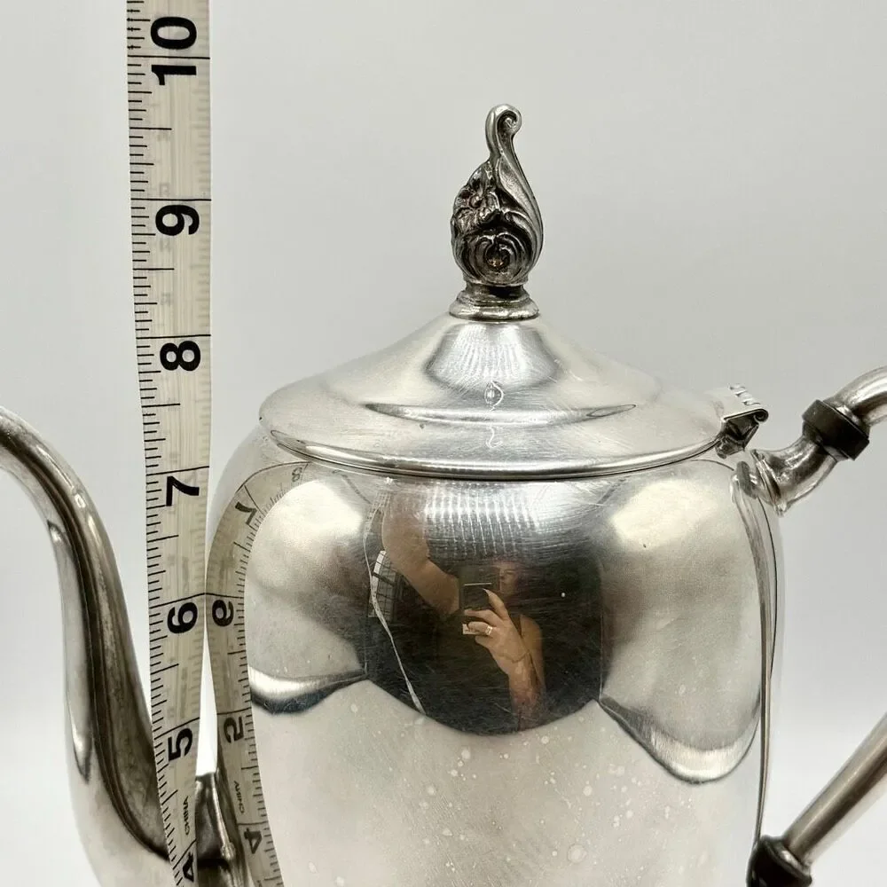 F B Rogers Silver Co. Silver Plated Vintage 19th Century Tea Pot #2670